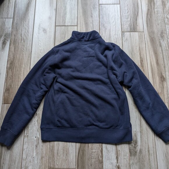 Gap Sherpa Lined Full Zip Jacket Men’s L Navy Fleece Lined Warm Casual Coat - Picture 2 of 5